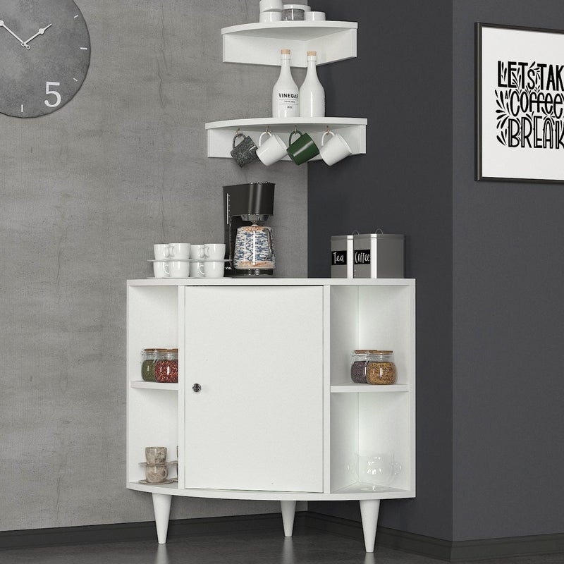 Home Canvas, Roxy Coffee Corner Cabinet White - Image 2